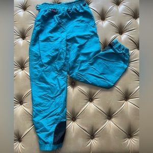 Vintage wind breaker pants women blue